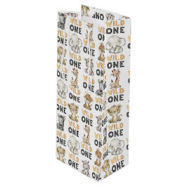 Bolsa Para Vino Safari Wild One Birthday Party