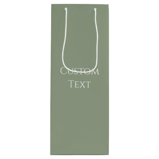 Bolsa Para Vino Sage Green  (Anverso)