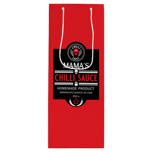 Bolsa Para Vino Salsa de chile hecha en casa (Anverso)