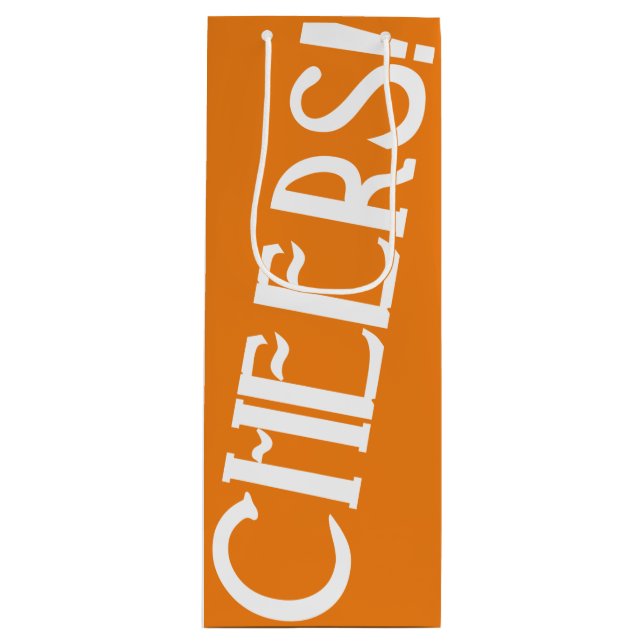 Bolsa Para Vino Saludos Naranjas Art Deco (Anverso)