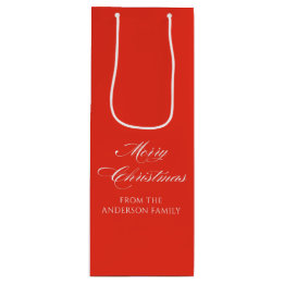 Bolsa Para Vino Sencillo moderno Feliz Navidad 