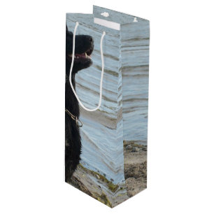 Bolsa Para Vino Silueta Alsatian negra