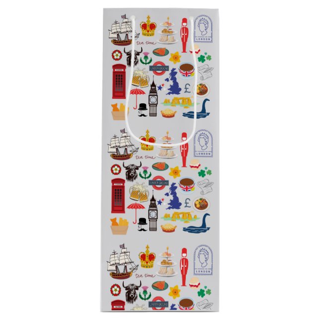 Bolsa Para Vino Símbolos británicos del Reino Unido (Anverso)