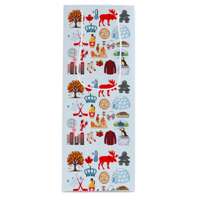 Bolsa Para Vino Símbolos de Canadá (Anverso)