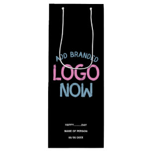 BOLSA PARA VINO SIMPLE CONTEMPORÁNEO LIMPIO NEGRO CLIENTE FASHIONA