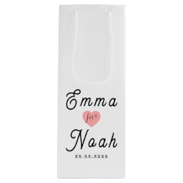 Bolsa Para Vino Simple Minimalist Customizable White Gift Bag