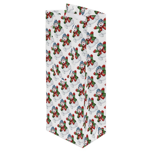 Bolsa Para Vino Snowman (Angulo reverso)