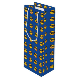 Bolsa Para Vino Sol Kawaii con gafas de sol caras de Emoji feliz