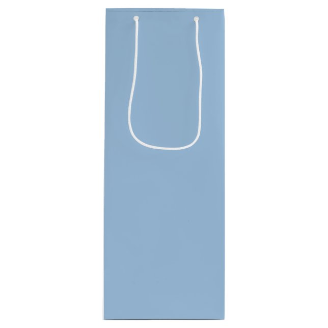 Bolsa Para Vino Sólido azul de invierno suave (Anverso)