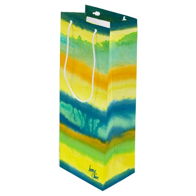 Bolsa Para Vino SPWW Tangoers Verde azulados Verde y Naranja (Angulo Anverso)