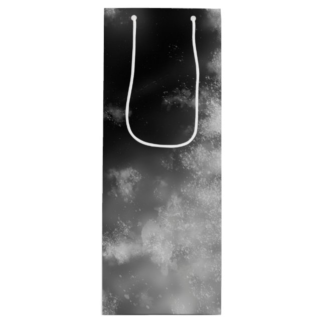 Bolsa Para Vino Starry Night Sky Monocrome Gray Birday Gigday Bag (Anverso)