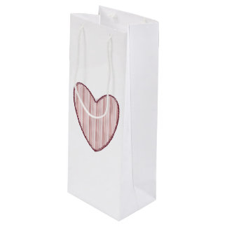Bolsa Para Vino Striped Heart