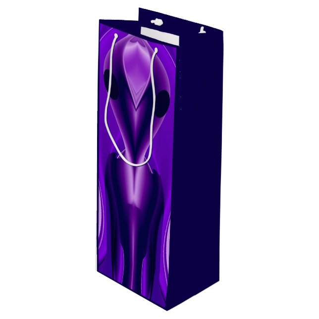 Bolsa Para Vino Sueños del arcoiris púrpura 3D , Alien (Angulo Anverso)