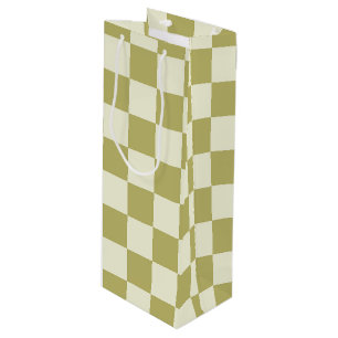 Bolsa Para Vino Tablero oscuro de caqui y beige