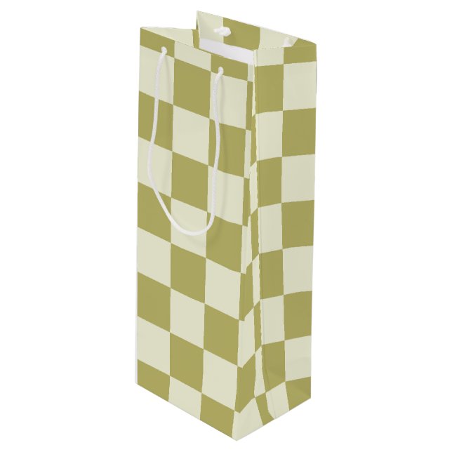 Bolsa Para Vino Tablero oscuro de caqui y beige (Angulo Anverso)