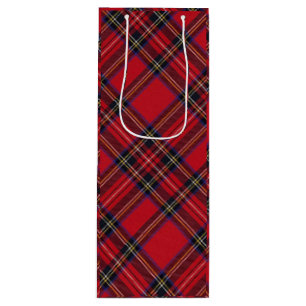 Bolsa Para Vino Tartán de Stewart rojo