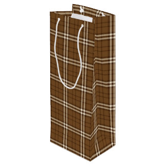 Bolsa Para Vino Tartán marrón