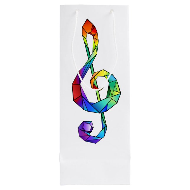 Bolsa Para Vino Tecla musical arcoiris tremendo clef (Reverso)