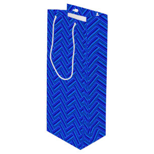 Bolsa Para Vino Tejidos de doble trama de franjas azules