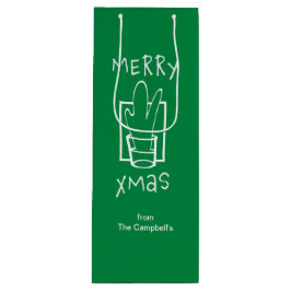 Bolsa Para Vino Tiros de Navidad brillantes y alegres