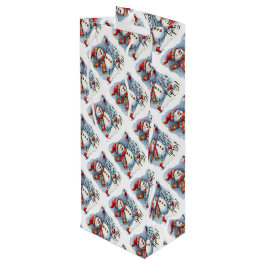 Bolsa Para Vino Tomemos a Tipsy Snowman bebiendo vino