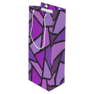 Bolsa Para Vino Tonos de vidrio manchado de color púrpura
