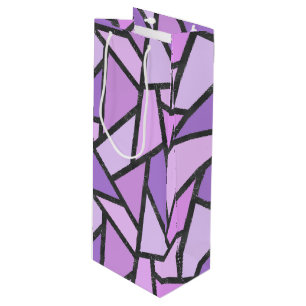 Bolsa Para Vino Tonos de vidrio manchado de lilas