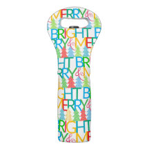 Tote de vino de vacaciones de árboles coloridos