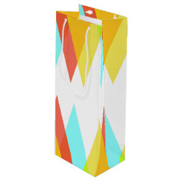 Bolsa Para Vino Triángulos amarillos, rojos y azules cadetes