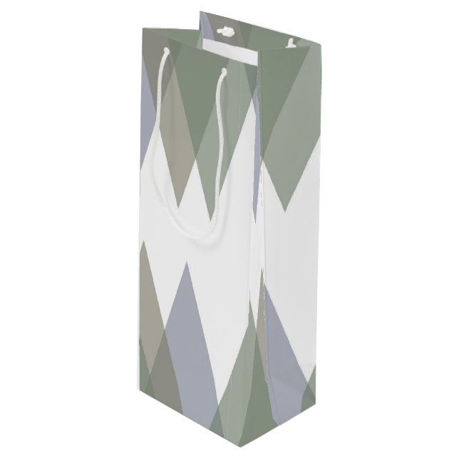 Bolsa Para Vino Triángulos de Khaki (Angulo Anverso)