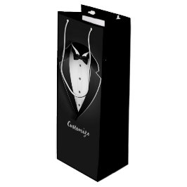 Bolsa Para Vino Tuxedo personalizado clásico
