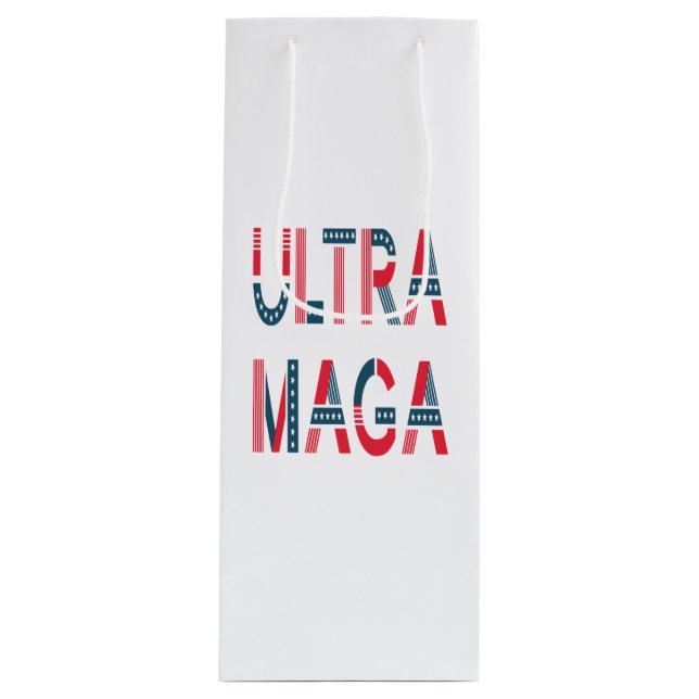 Bolsa Para Vino Ultra MAGA Trump Patriótico Republicano Conservado (Anverso)