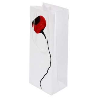 Bolsa Para Vino una amapola roja