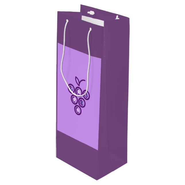 Bolsa Para Vino Uvas moradas (Angulo Anverso)