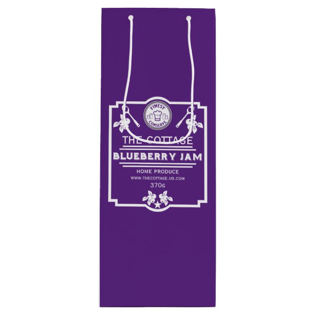 Bolsa Para Vino Vendedor de mermelada de Blueberry (Anverso)