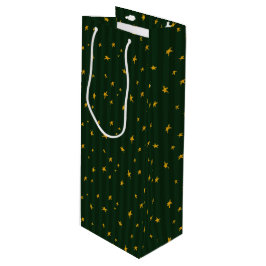 Bolsa Para Vino Verde Amarillo Estrella Raya Navidad
