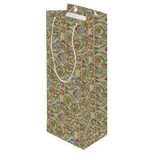 Bolsa Para Vino Viejo William Morris Pink Blue Brocade