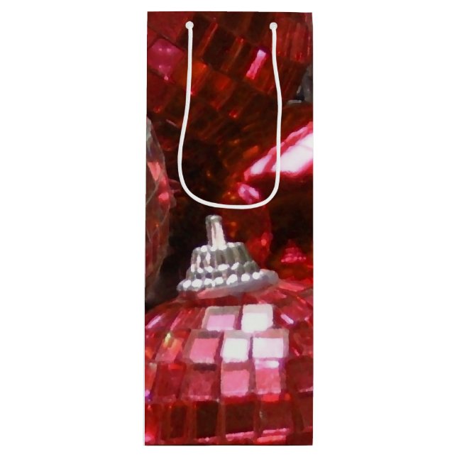 Bolsa Para Vino Vino de regalo de Red Baubles (Anverso)