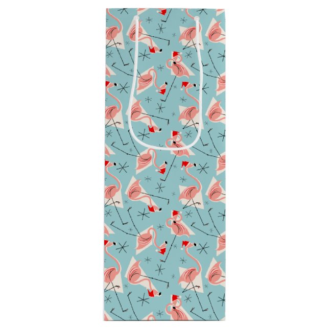 Bolsa Para Vino Vino Flamingo Santas Blue Multi (Anverso)