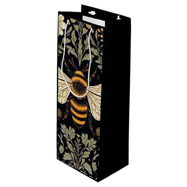 Bolsa Para Vino Vintage Bee Garden (Angulo Anverso)