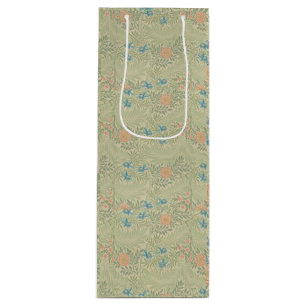 Bolsa Para Vino Vintage floral William Morris Larkspur