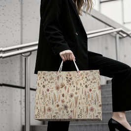 Bolsa Para Vino Vintage Herbarium Pressed Flower Botanical Gift 