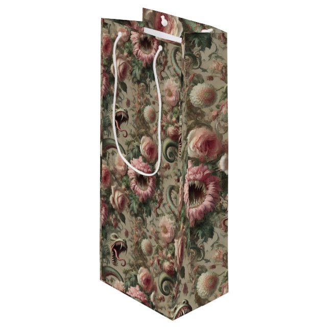 Bolsa Para Vino Voraciosos Verdantes - Victoriano Gótico (Angulo Anverso)