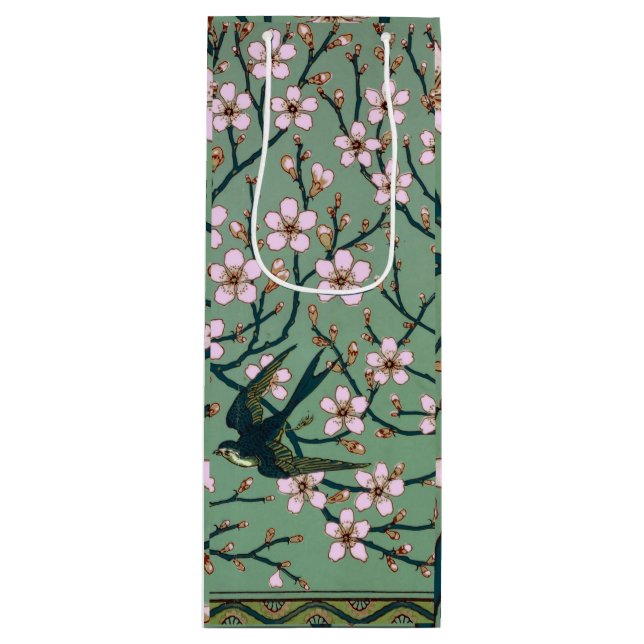 Bolsa Para Vino Walter Crane Golondrinas y Almendros (Anverso)