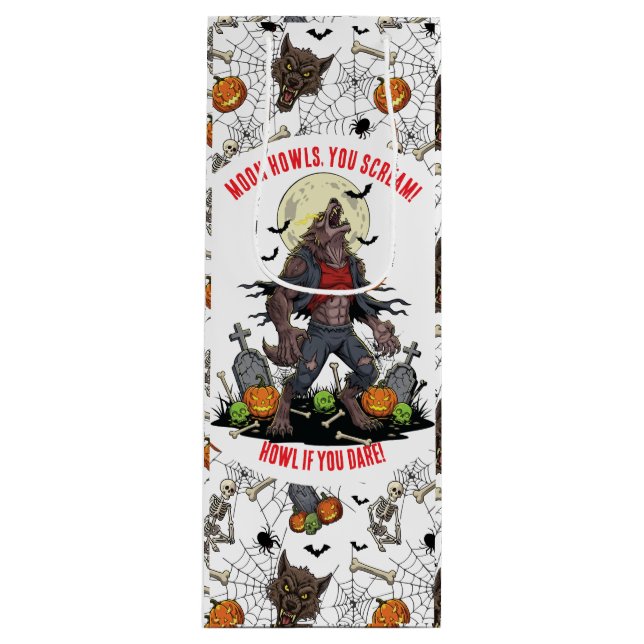 Bolsa Para Vino 🐺 Werewolf Halloween Regalo Bag 🎃 💀 (Anverso)