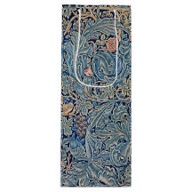 William Morris Hermoso Patrón Floral Rosa Azul