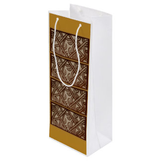 Bolsa Para Vino Wine Bag with unique Gold Art