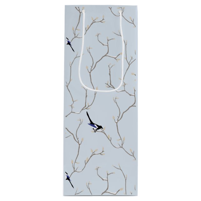 Bolsa Para Vino Winter Birds (Anverso)