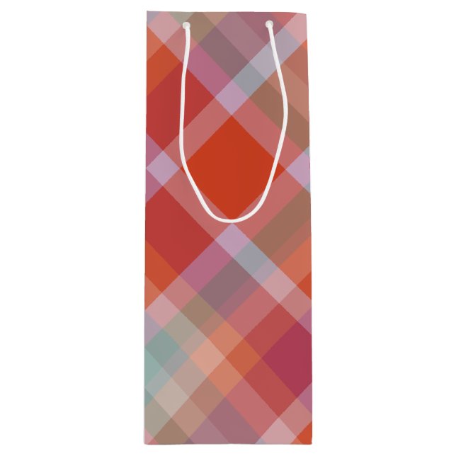 Bolsa Para Vino Winterberry plaid (Anverso)