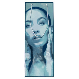 Bolsa Para Vino "Woman in Blue" Premium Canvas 